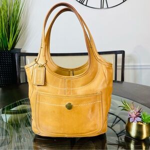 Coach Tan Leather Shoulder Bag